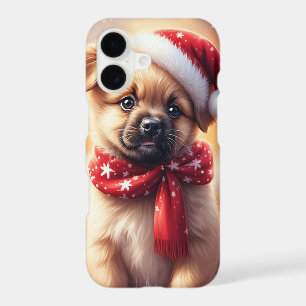 Festive Holiday Puppy iPhone 17 Case
