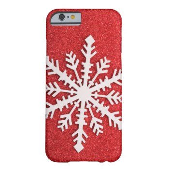Festive Holiday Snow Barely There Iphone 6 Case by Valentines_Christmas at Zazzle