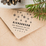 Festive Holiday Snowflake Ornaments Address Self-inking Stamp<br><div class="desc">Holiday snowflake ornaments with your address stamp.</div>