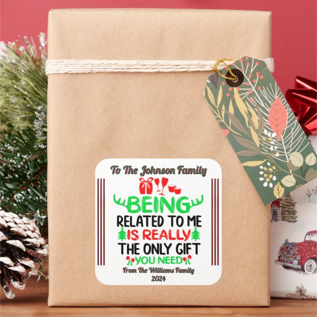 Festive Holiday Sticker for Cheerful Gift Wrapping (Holiday)