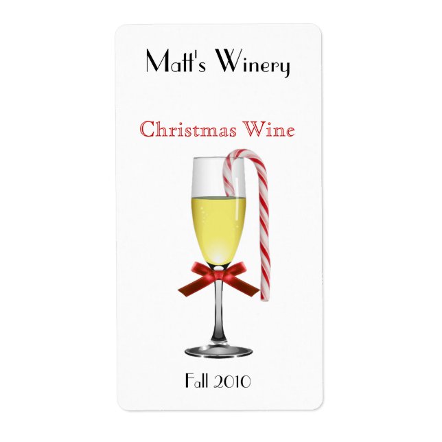 Festive Holiday Wine Labels (Front)