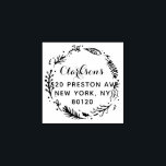 Festive Holiday Wreath Custom Return Address Rubber Stamp<br><div class="desc">Festive Holiday Wreath Custom Return Address Rubber Stamp | Make addressing easier with this customizable holiday stamp. It features modern calligraphy,  simple typography with foliage,  holly and berries wreath. The perfect personalized accents to holiday cards,  invitations,  letters and gifts. Other wreath styles are available.</div>