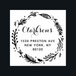 Festive Holiday Wreath Custom Return Address Self-inking Stamp<br><div class="desc">Festive Holiday Wreath Custom Return Address Self-inking Stamp | Make addressing easier with this customizable holiday stamp. It features modern calligraphy,  simple typography with foliage,  holly and berries wreath. The perfect personalized accents to holiday cards,  invitations,  letters and gifts. Other wreath styles are available.</div>