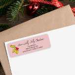 Festive Holly Berries Whimsical Pink Fun Christmas Label<br><div class="desc">This minimal "Have a Holly Jolly Christmas" address Label features a hand drawn traditional holly and berries that adds a touch of nostalgic whimsy. Original art by Malissa Melrose.</div>