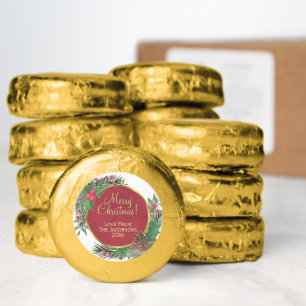 Festive Holly & Pine Merry Christmas Holiday Dipped Oreo Cookie Favors