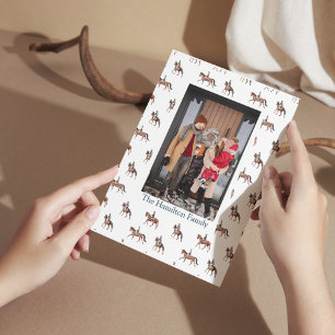 Festive Horse Equestrian Christmas Photo Holiday Card