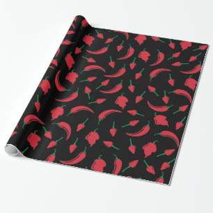 Festive Hot Chili Pepper Wrapping Paper