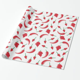 Festive Hot Chili Pepper Wrapping Paper