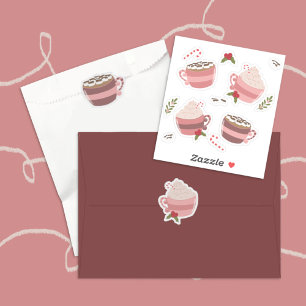 Festive Hot Cocoa Mugs Doodle Sticker Pack