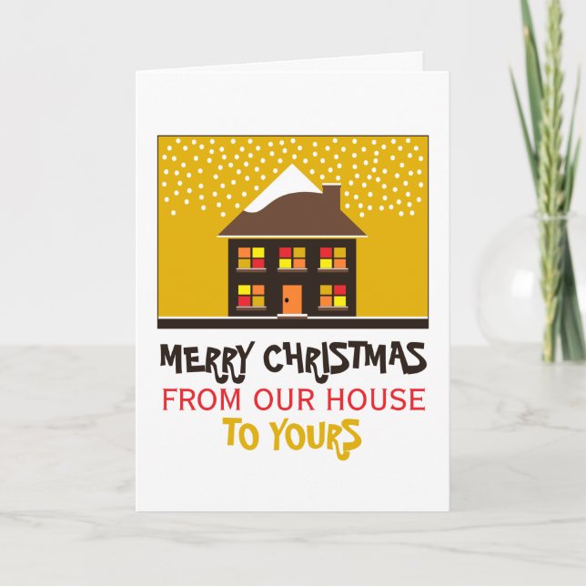 Festive House, Christmas Greeting Card (Front)