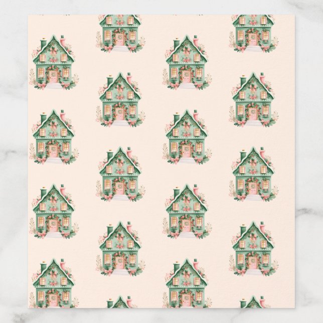 Festive Houses Envelope Liner (Design)