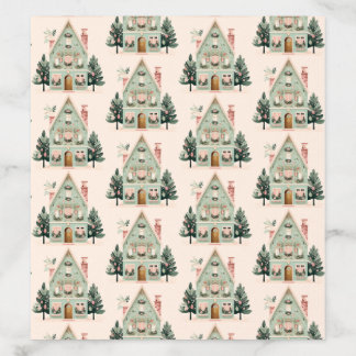 Festive Houses Envelope Liner