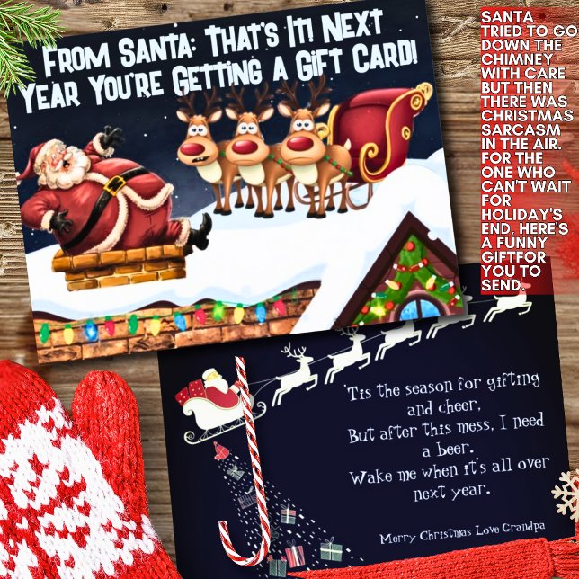 Festive Humor Funny Sarcastic Christmas Card (Creator Uploaded)