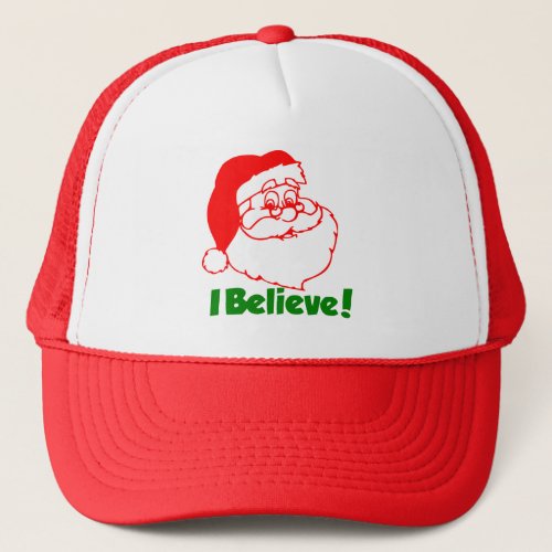festive I believe in Santa hat