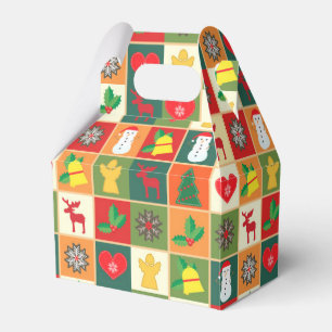 Festive Icons Gable Christmas Favor Box