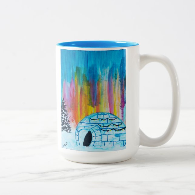 Festive Igloo Two-Tone Coffee Mug (Right)