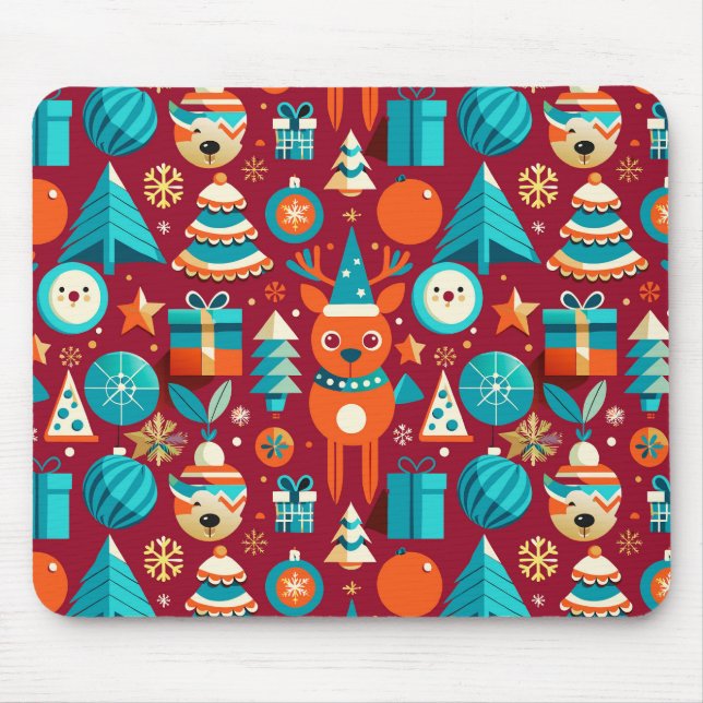 Festive illustration mouse pad (Front)