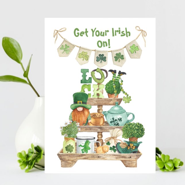 Festive Irish Shelf St Patricks Day Greeting Card (Creator Uploaded)