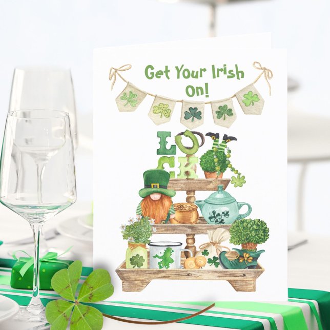 Festive Irish Shelf St Patricks Day Greeting Card (Creator Uploaded)