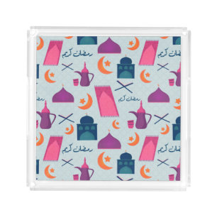 Festive Islamic Ramadan Design Acrylic Tray