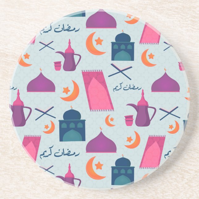 Festive Islamic Ramadan Design Coaster (Front)