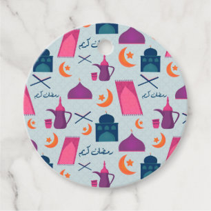 Festive Islamic Ramadan Design Favor Tags