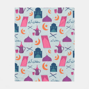 Festive Islamic Ramadan Design Fleece Blanket