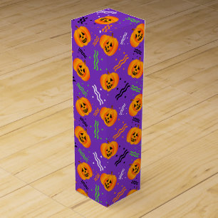 Festive Jack-O'-Lantern Wine Box