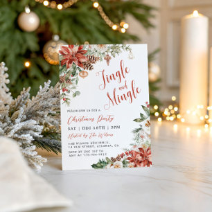 Festive Jingle and Mingle Christmas Party Invitation