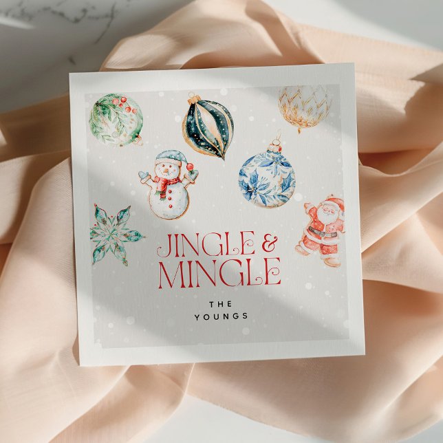 Festive Jingle & Mingle Christmas Napkins (Creator Uploaded)
