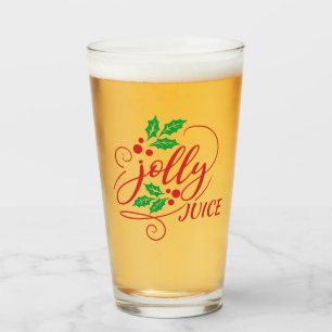 Festive Jolly Juice Christmas Cheer Beer Glass