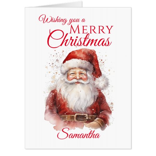 Festive Jolly Santa Claus Oversized Card