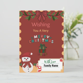 Festive Joy Christmas Greeting Card