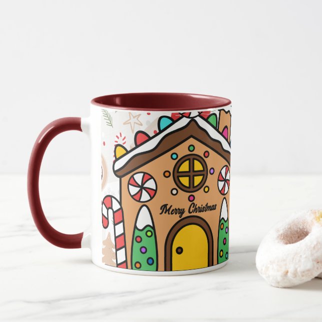 Festive Joy Christmas Mug (With Donut)