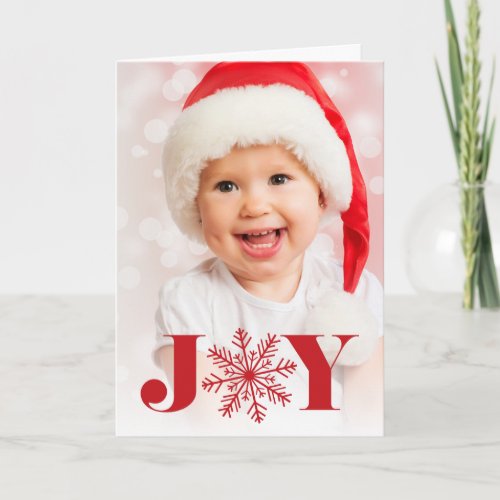 Festive Joy  Folded Holiday Photo Card