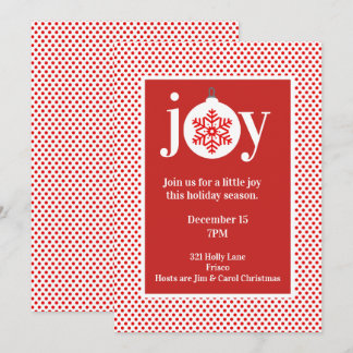 Festive Joy Holiday Party Invitation