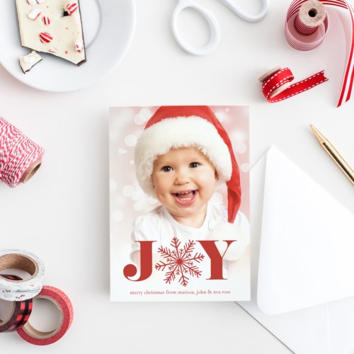Festive Joy  Holiday Photo Card