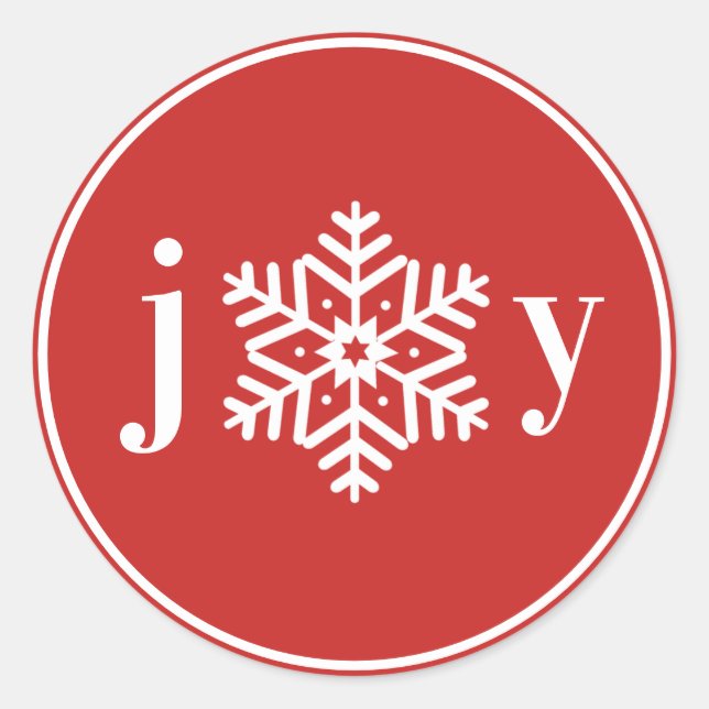 Festive Joy Holiday Sticker (Front)