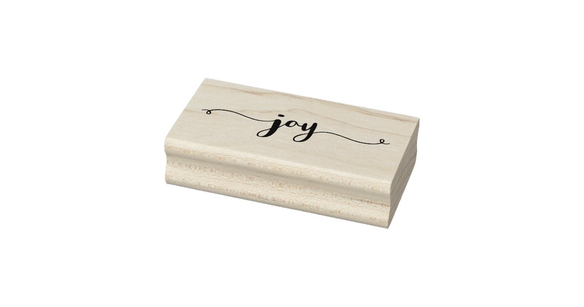 Festive Joy Holiday Swirls Christmas Hanukkah Rubber Stamp Zazzle Com