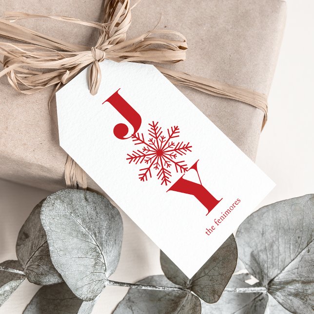 Festive Joy Personalized Holiday Gift Tags (Creator Uploaded)