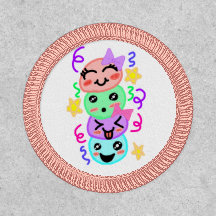 Festive Joy Stack - Hand-Drawn Embroidered Patch f