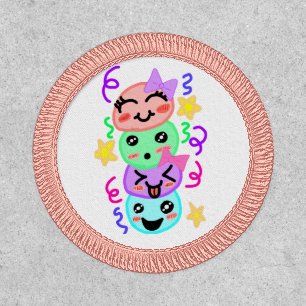 Festive Joy Stack - Hand-Drawn Embroidered Patch f