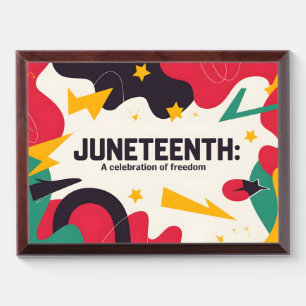 Festive Juneteenth A Celebration of Freedom Desig Award Plaque
