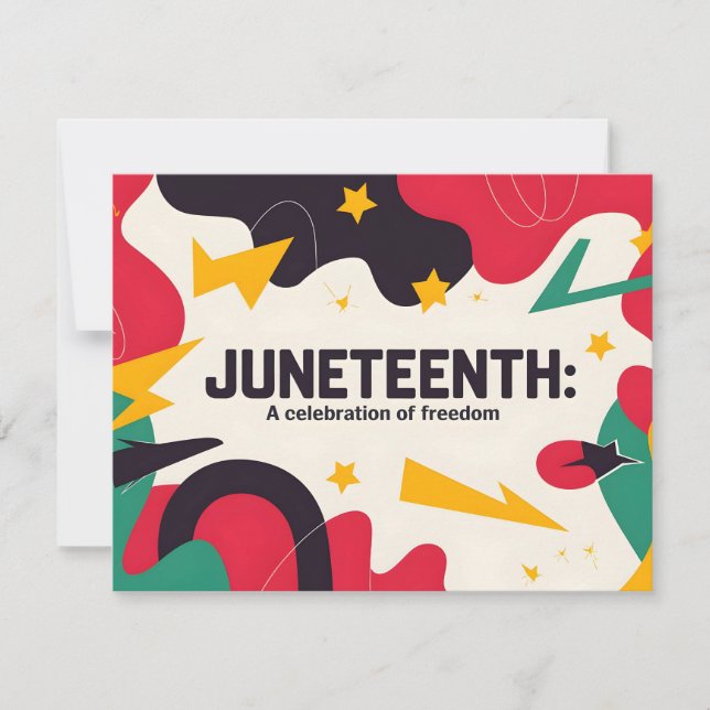 Festive Juneteenth A Celebration of Freedom Desig Holiday Card (Front)