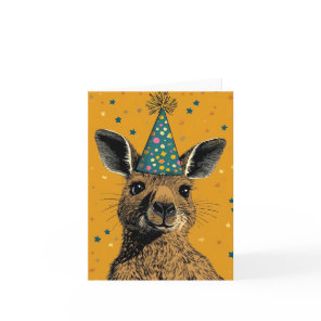 Festive Kangaroo Greeting Card – Cheerful Birthday