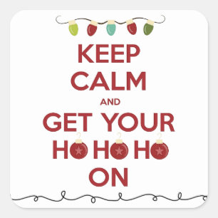 Festive "Keep Calm" Holiday Stickers