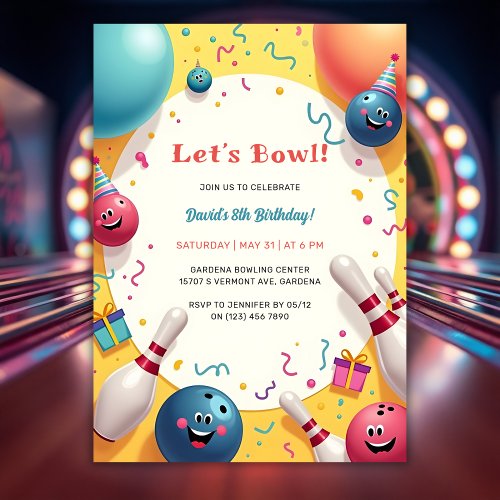 Festive Kids Bowling Themed Birthday Party