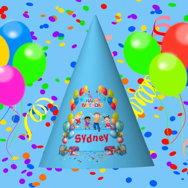Festive Kids' Party Hat – Add a Name for Extra Fun (Creator Uploaded)