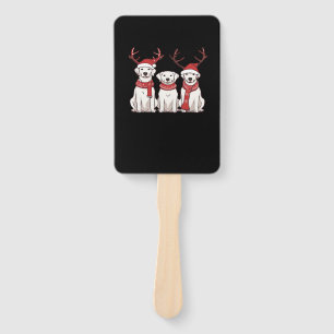 Festive Kuvasz � Christmas Pattern Classic T-Shirt Hand Fan