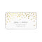 FESTIVE LABEL modern confetti spot gold foil gray